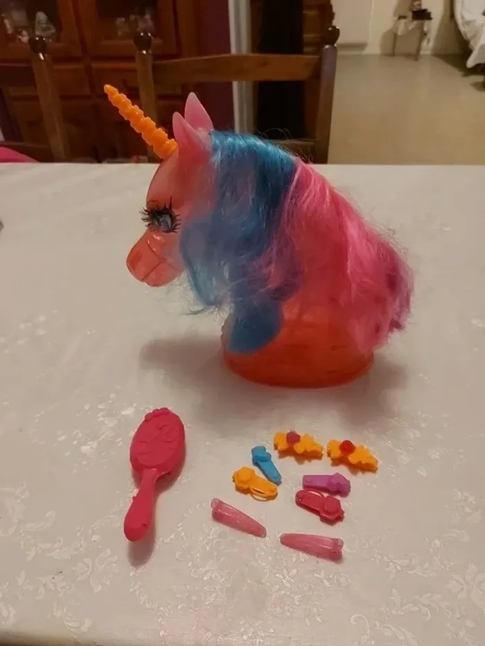 Tête à coiffer licorne barbie - photo numéro 4