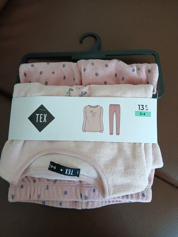 ensemble pyjamas en velours fille 3/4 ans 
