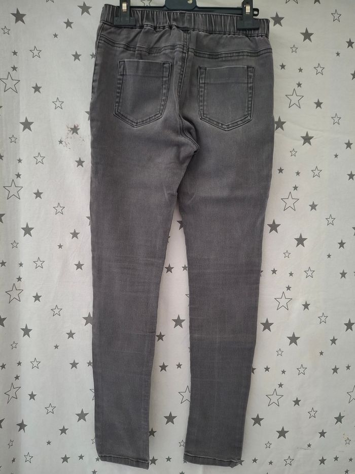 Legging gris noir façon jeans taille élastique 12 ans La Redoute - photo numéro 5