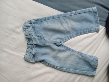 Jean denim bébé Obaïbi 6 mois / 68 cm - Taille élastique
