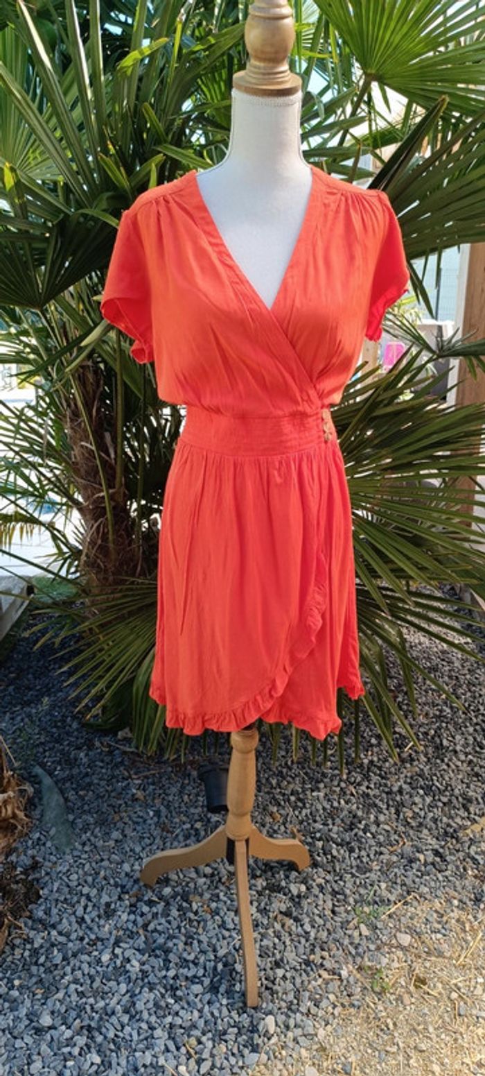 Robe portefeuille corail - photo numéro 2