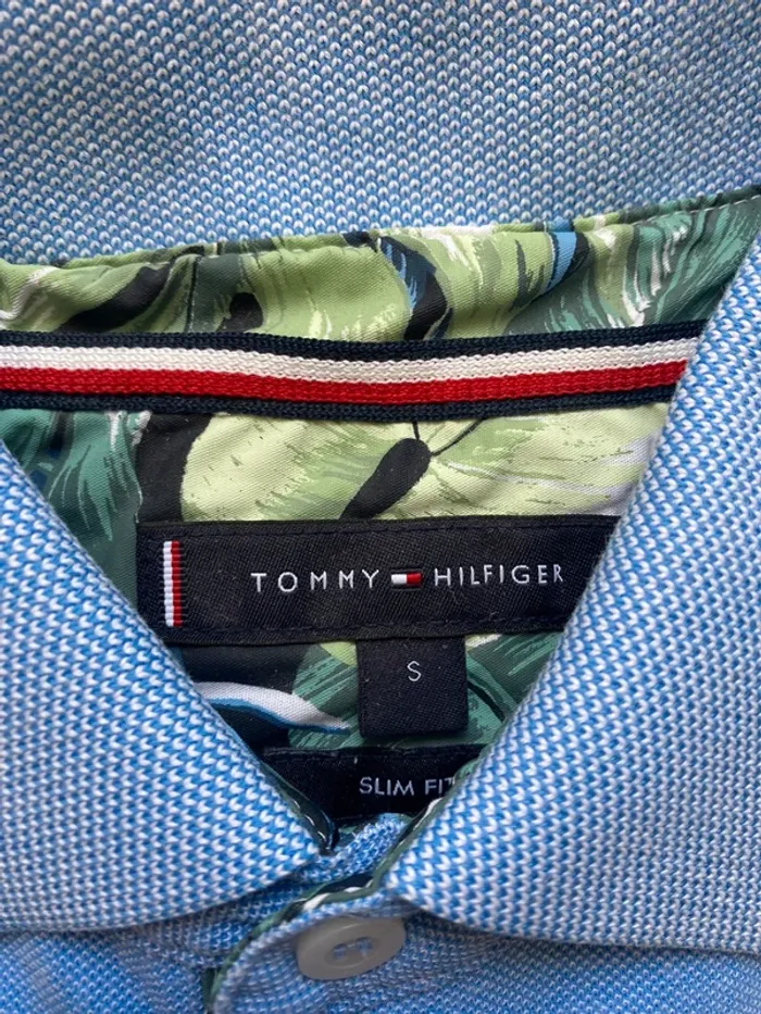 Polo Tommy H bleu ciel T.S - photo numéro 4