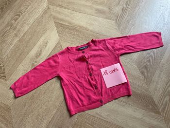 Gilet fin rose 18 mois bébé fille