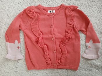 Gilet fille décor chat taille 12 mois