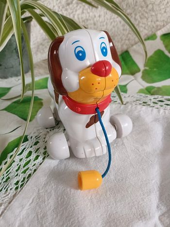 Chien a traîner vintage