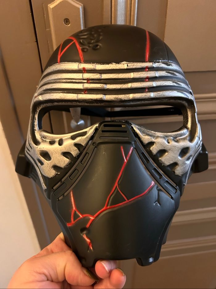 🖤 Casque de super-héros noir et argent avec détails rouges – Taille ajustable Stars  Wars 🖤 - photo numéro 10