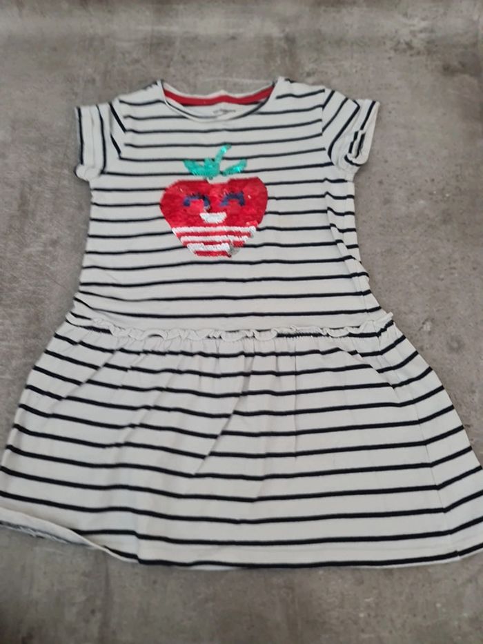 Tunique rayes style marinière manches courtes fille 4 ans vertbaudet