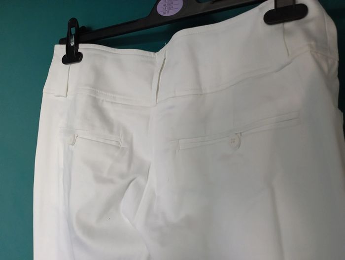 Pantalon 3/4 coton blanc - photo numéro 6