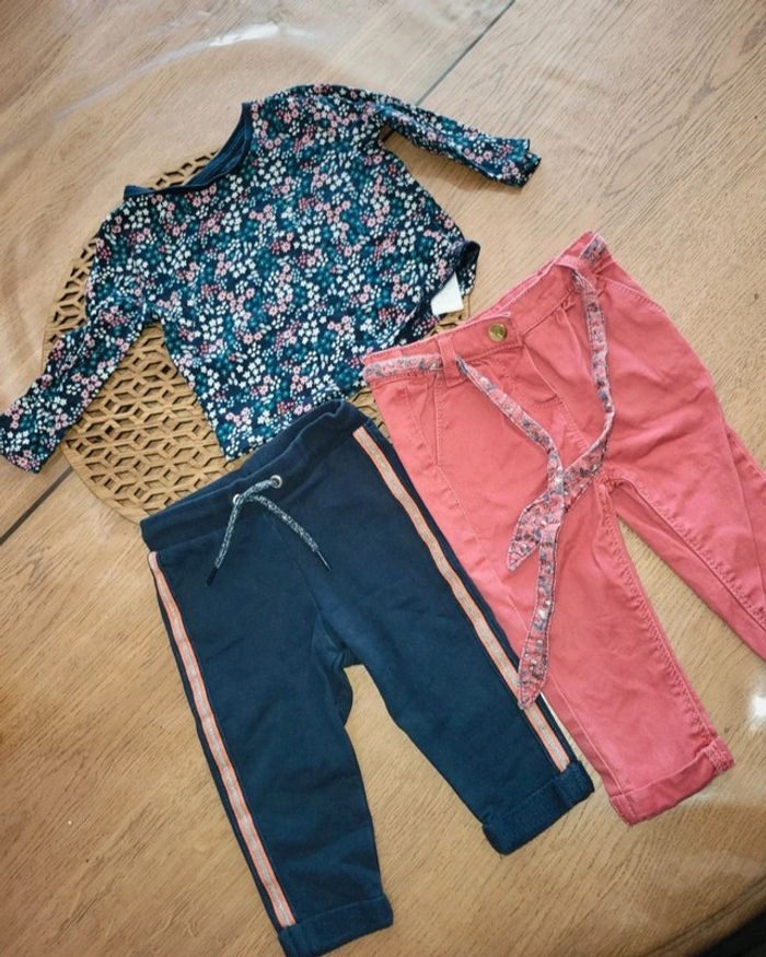 Lot 29 vêtements bebe fille 9mois - photo numéro 8