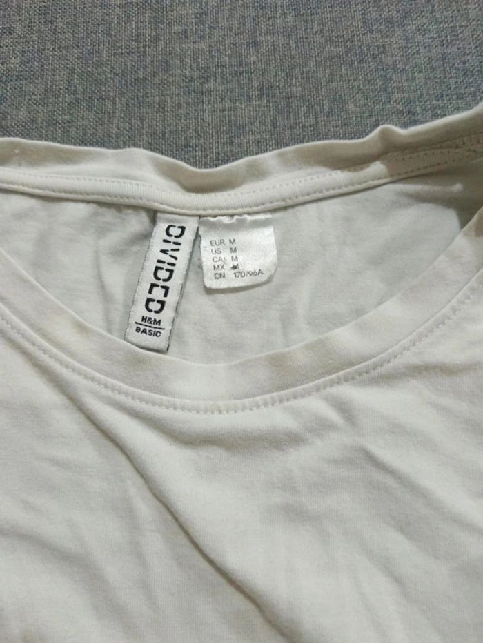 C48 t-shirt blanc H&M M - photo numéro 3