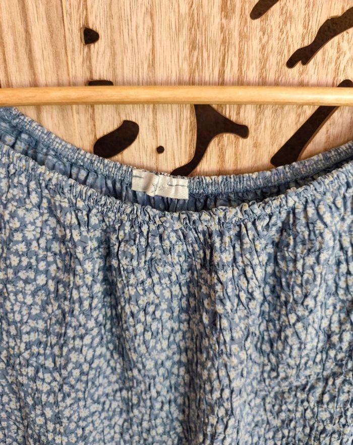 Robe midi fleurie bleu ciel  Taille unique - photo numéro 8