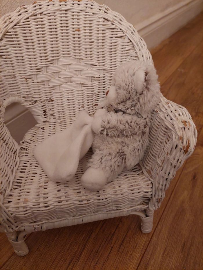 Doudou ourson gris Baby Nat Les Flocons - photo numéro 3