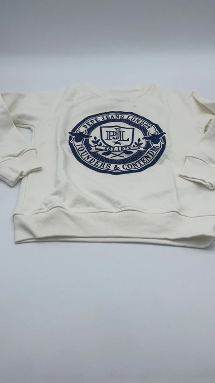 Sweat shirt Pepe jeans ecru - 8 ans