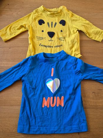 Lot de 2 tee shirt manches longues