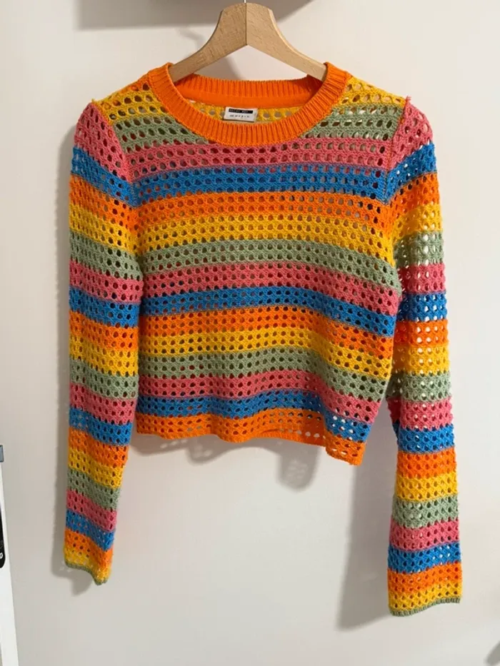 Pull multicolore crochet Noisy may
