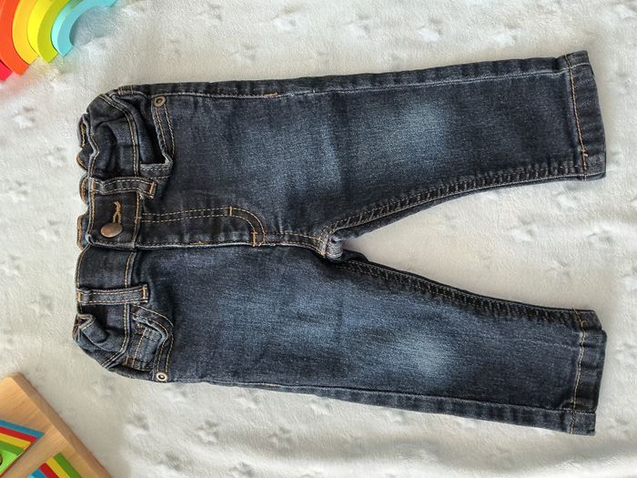 jean slim bleu taille réglable 12 mois boite à malices - photo numéro 4