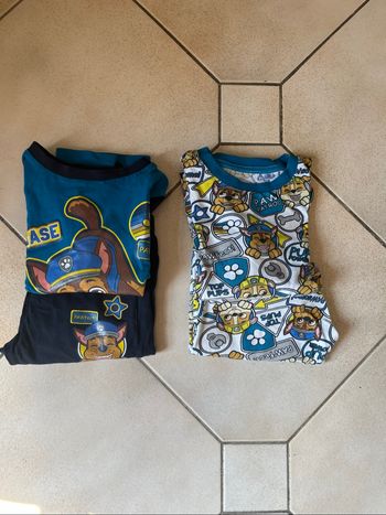 Lot de pyjamas taille 4 ans Pat Patrouille