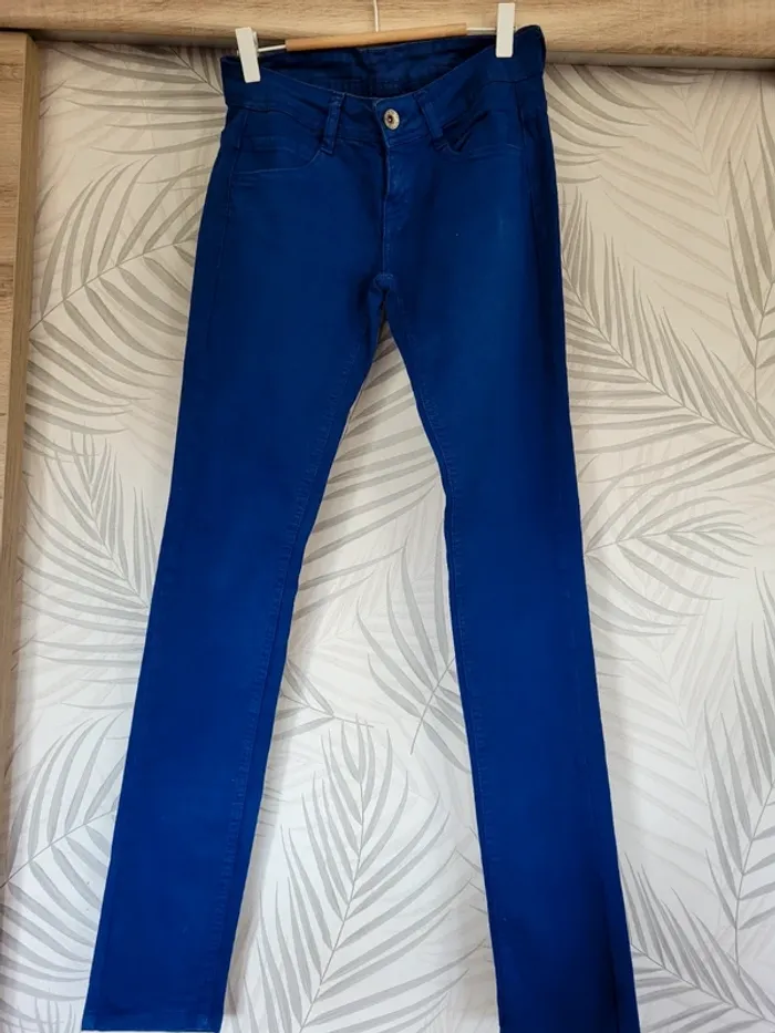 Jean slim bleu marine taille S femme - photo numéro 3