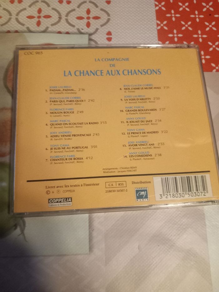 CD la compagnie de la chance aux chansons - photo numéro 2