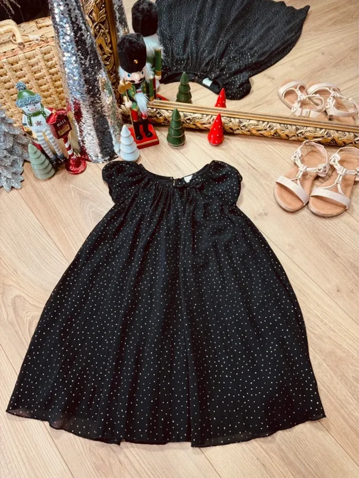 Taille 7 ans robe fête fille Palomino noire argenté * tulle poids scintillant * 🎄 - photo numéro 1