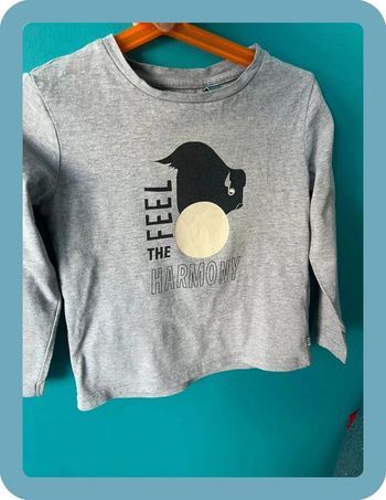 T-shirt manches longues en coton 3 ans okaidi