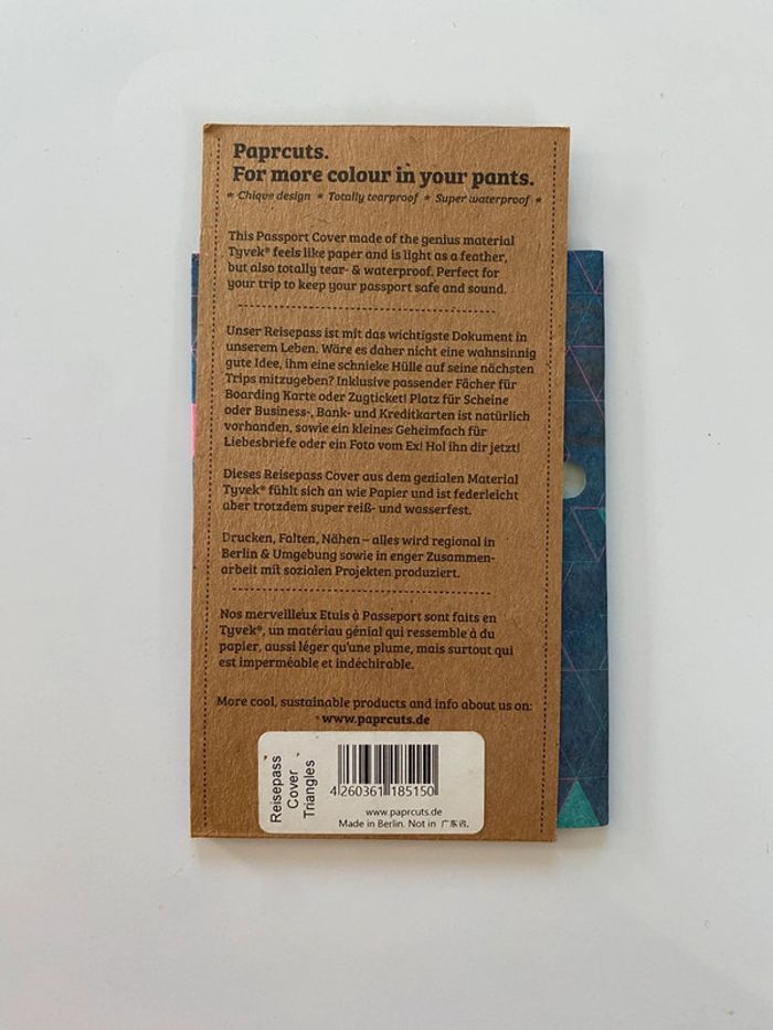Reisepass Cover protège passeport Paprcuts passport Cover - photo numéro 2