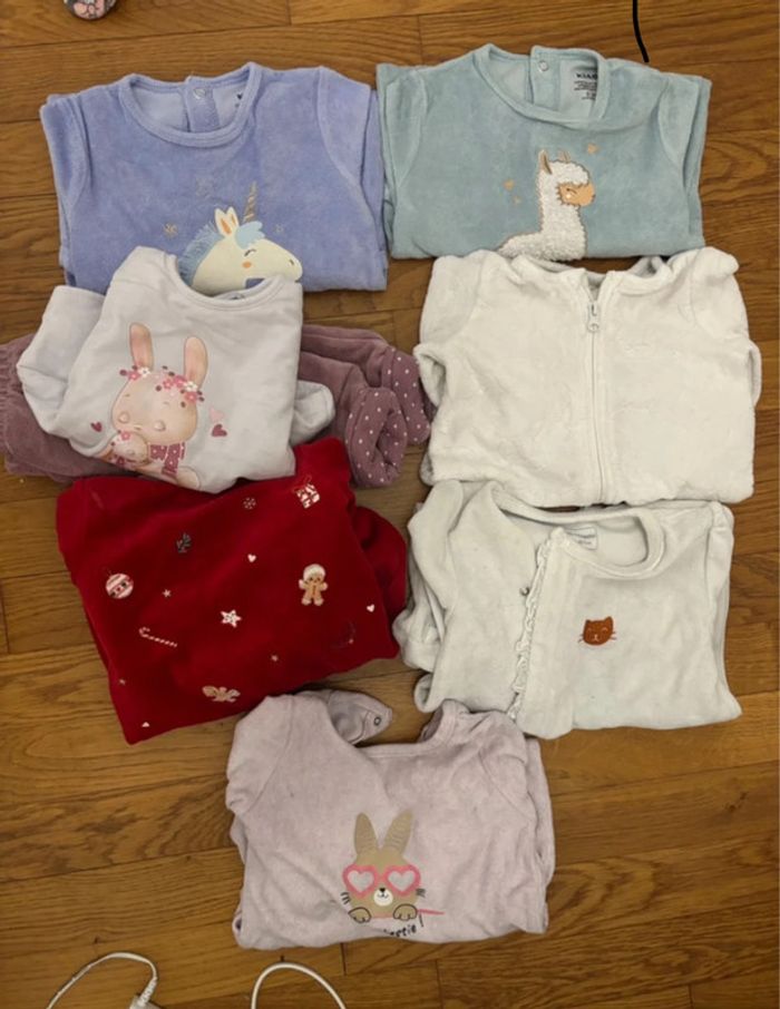 Lot de 7 pyjamas manches longues 6 mois