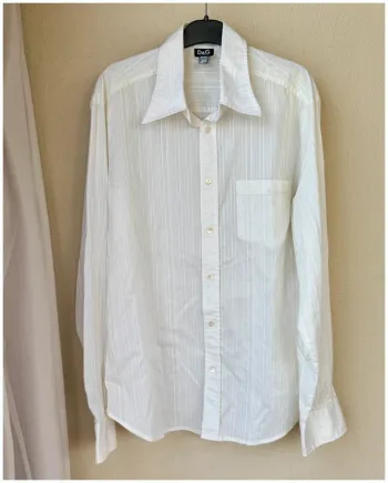 Chemise Dolce & Gabbana blanche à rayures L très bon état