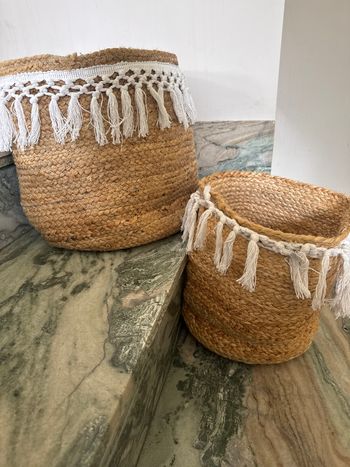2x panier en jute