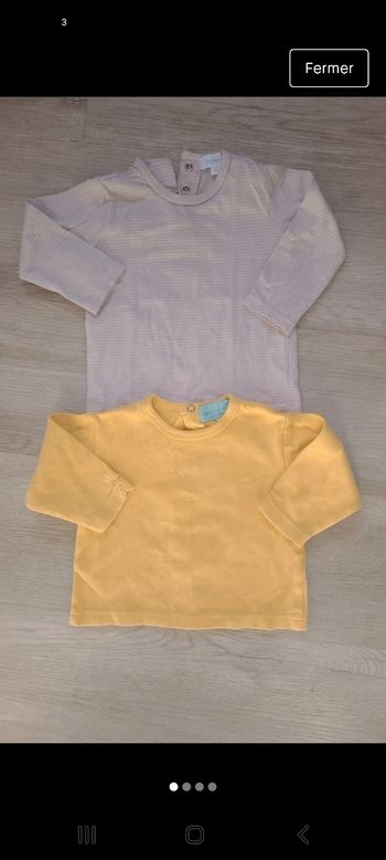 Lot 2 Tee-shirt manche longue mixte