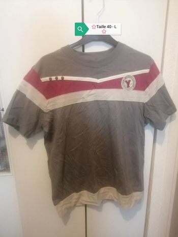 🌸Tee-shirt gris et bordeaux Taille 40 "Blue Ranger" vintage neuf 🌸