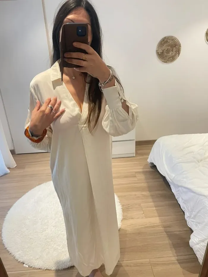 Robe longue satin H&M - photo numéro 4