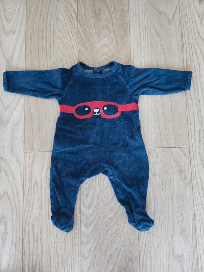 Pyjama en velours 1 mois