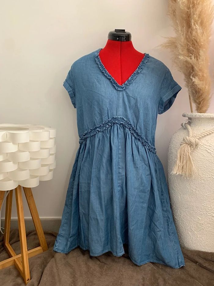 robe d'ete Zara Basic bleu taille S