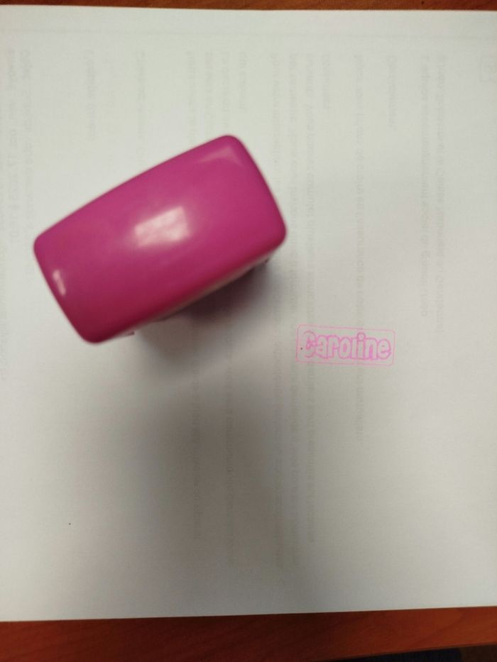 Tampon prénom "Caroline" couleur rose - photo numéro 4