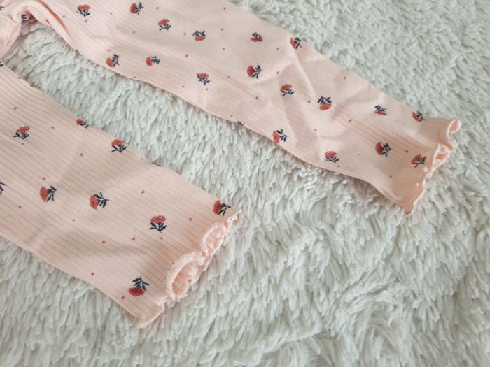 Body côtelé rose motif petites fleurs - 3A - TAO - photo numéro 6