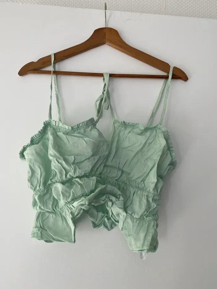 Top couleur menthol