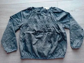 Blouse grise étoiles Vertbaudet 5 ans