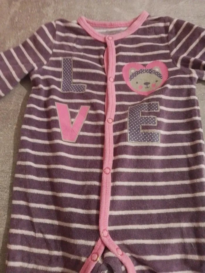 Pyjama grenouillère bébé fille 12 mois - photo numéro 2
