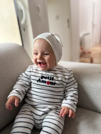 Pyjama rayures petit amour