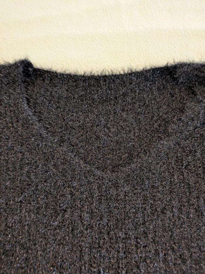 Robe pull noir mailles taille unique - photo numéro 2
