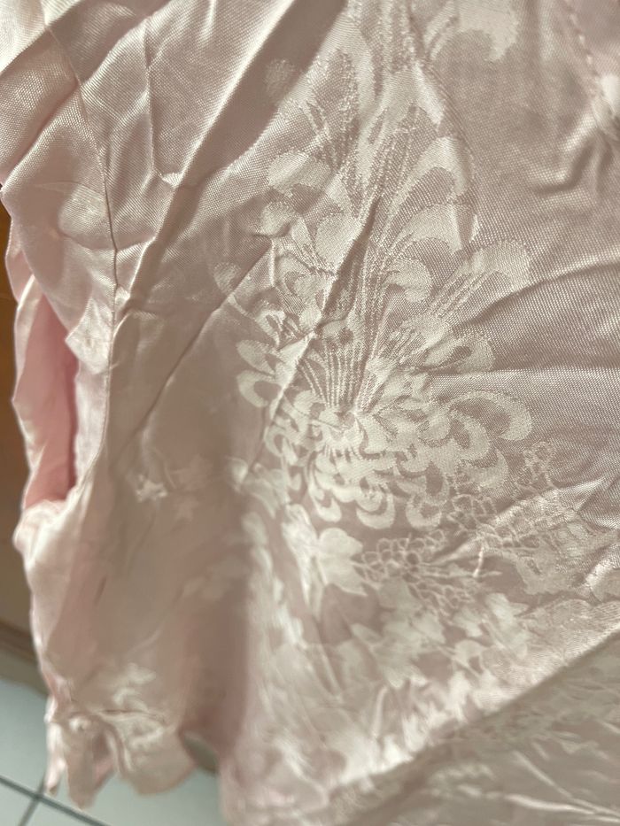 Blouse satin rose claire , manches longues - photo numéro 5