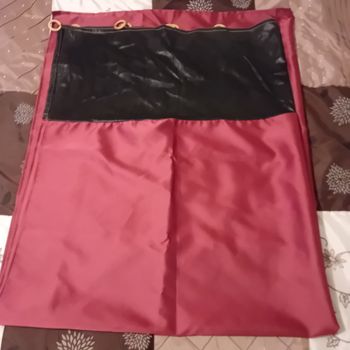 Faby27800 Rideaux x2 - Couleur : noir et bordeaux