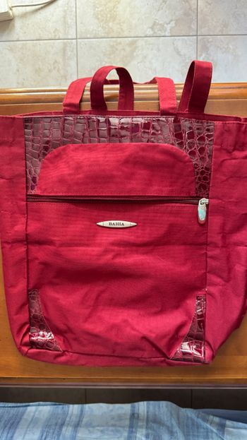 Sac Cabas tissus rouge Baha