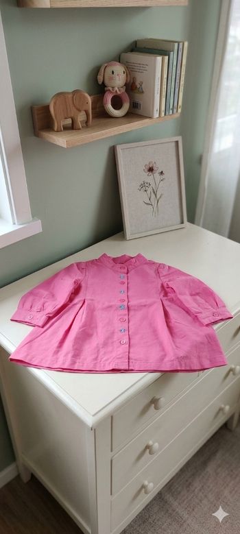 🌸 Jolie Chemise Rose - 6 mois - Orchestra