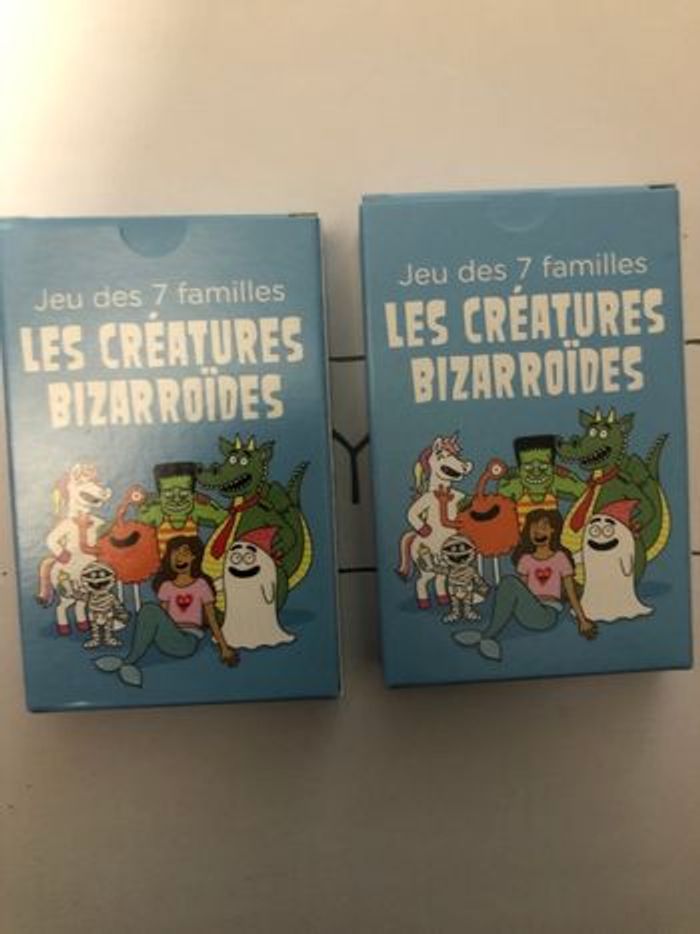Lot 2 jeux de 7 familles Les créatures bizarroïdes Mac Donalds