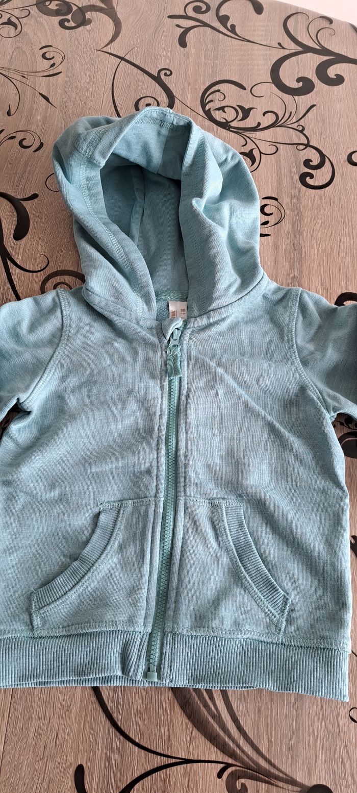 Veste zippée à capuche Taille 9 mois - photo numéro 3