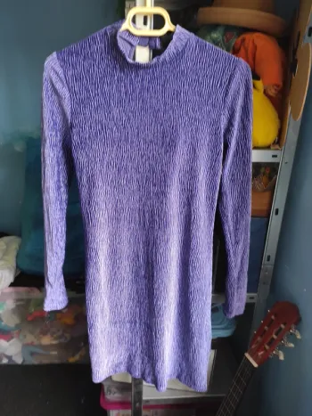 Robe velours violette