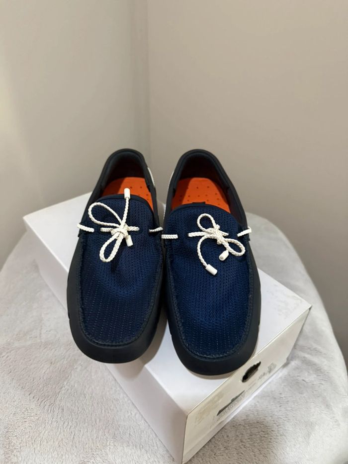 Swims - Mocassins, Bleu marine, blanche, Taille 41 - photo numéro 4