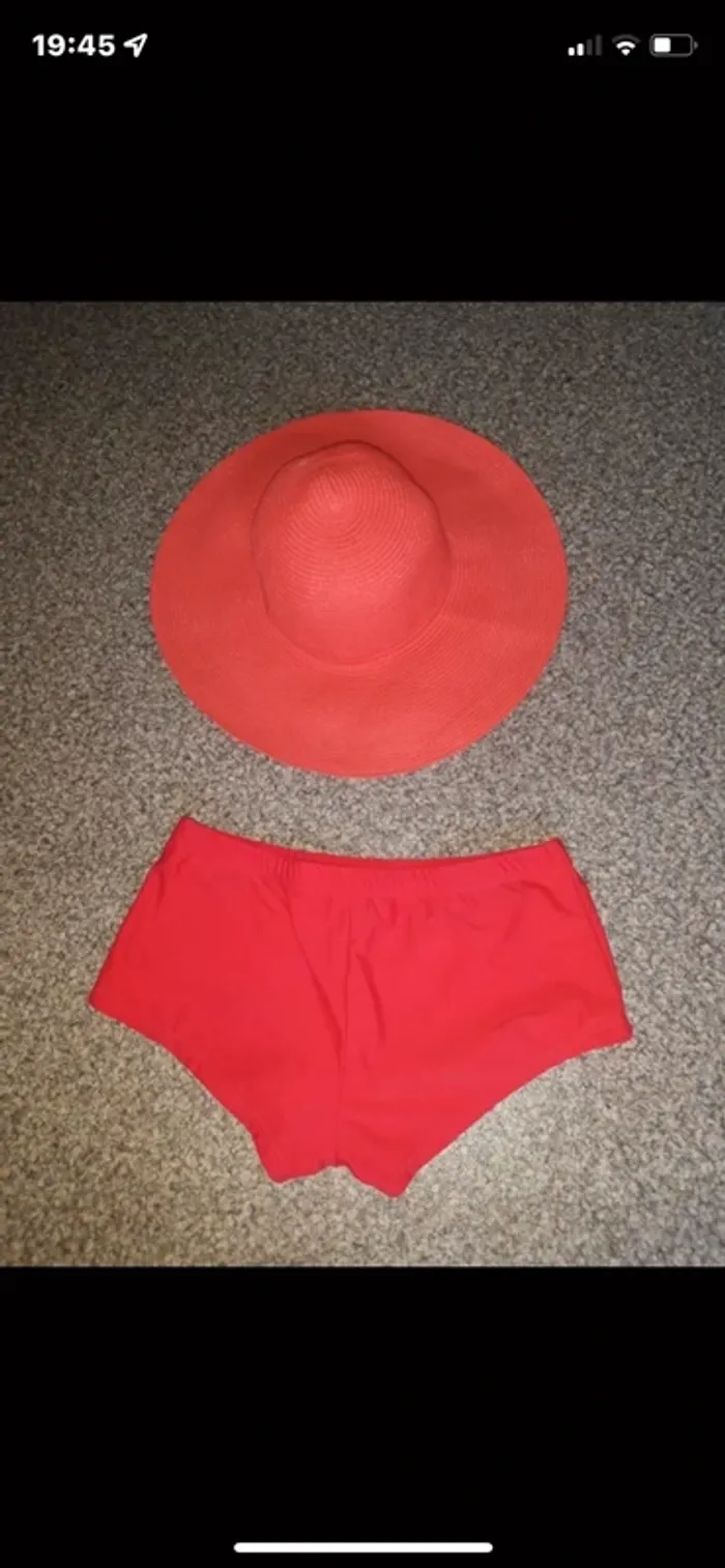 maillot de bain rose avec chapeau assortie taille 44/46 - photo numéro 3